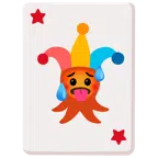 Jokerkarte + schwitzendes Gesicht