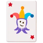 Jokerkarte + schmelzendes Gesicht