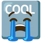 COOL button + loudly crying face