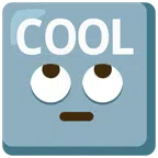 COOL button + face with rolling eyes