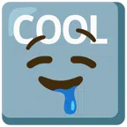 COOL button + drooling face