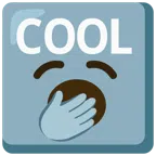 COOL button + yawning face