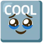 COOL button + face holding back tears