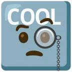 COOL button + face with monocle