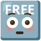 FREE button + flushed face