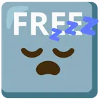 FREE button + sleeping face