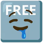 FREE button + drooling face
