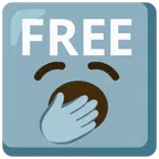 FREE button + yawning face
