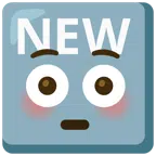 NEW button + flushed face