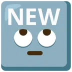 NEW button + face with rolling eyes