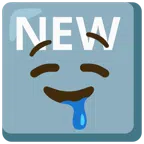 NEW button + drooling face