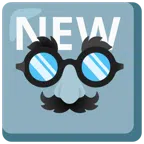 NEW button + disguised face