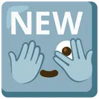 NEW button + face with peeking eye
