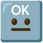 OK button + neutral face