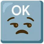OK button + unamused face
