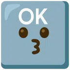 OK button + kissing face