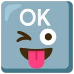 OK button + winking face with tongue
