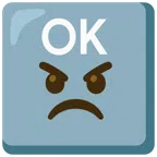 OK button + angry face