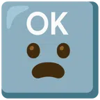 OK button + frowning face with open mouth