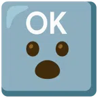 OK button + face with open mouth