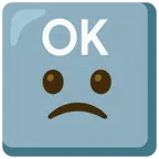 OK button + slightly frowning face