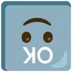 OK button + upside-down face