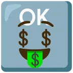 OK button + money-mouth face