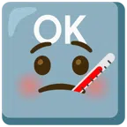 OK button + face with thermometer