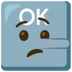 OK button + lying face
