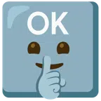 OK button + shushing face