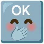 OK button + face with hand over mouth