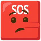 SOS button + lying face
