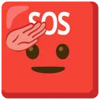 SOS button + saluting face