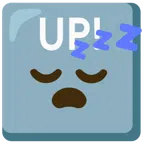 UP! button + sleeping face