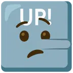 UP! button + lying face