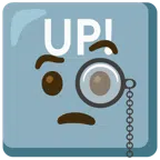 UP! button + face with monocle