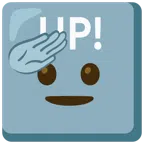 UP! button + saluting face
