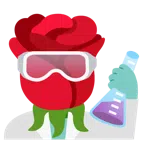 rosa + provetta
