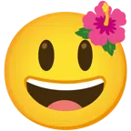 ibisco + faccina con sorriso e occhi spalancati