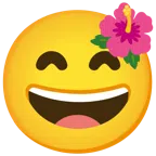 ibisco + faccina con sorriso e occhi sorridenti