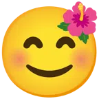 ibisco + faccina con occhi sorridenti