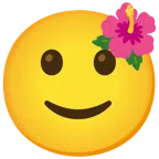 ibisco + faccina con sorriso accennato