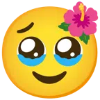 ibisco + faccina che trattiene le lacrime
