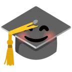 cappello da laureato + faccina con occhi sorridenti