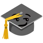cappello da laureato + faccina con sorrisetto