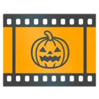 Filmstreifen + Halloweenkürbis