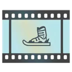 taśma filmowa + narty