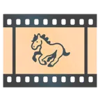 taśma filmowa + koń