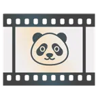 taśma filmowa + głowa pandy