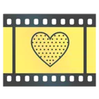 Filmstreifen + gelbes Herz